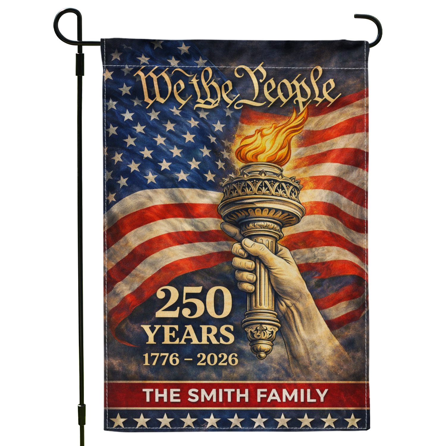 Personalized America 250 Garden Flag We The People 1776-2026
