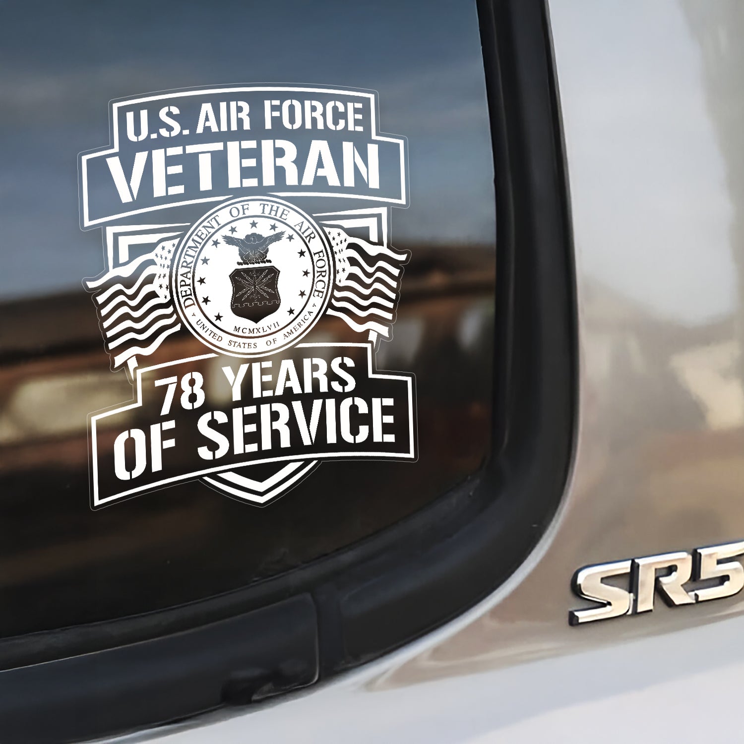 US Air Foce Veteran 78 Years Of Service Stickers