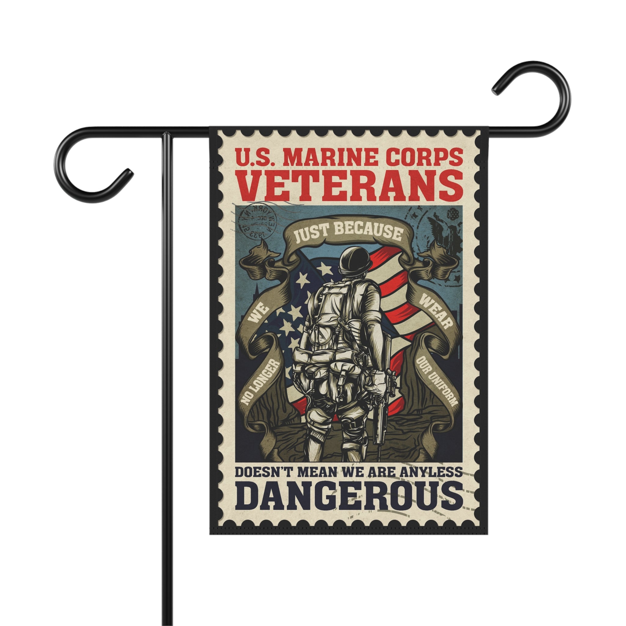 U.S. Marine Corps Veterans Garden Banner - Patriotic Outdoor Decor, Celebrate Service & Sacrifice