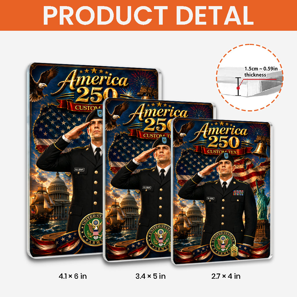 America 250 Custom Army Service Uniform Figure Acrylic Block