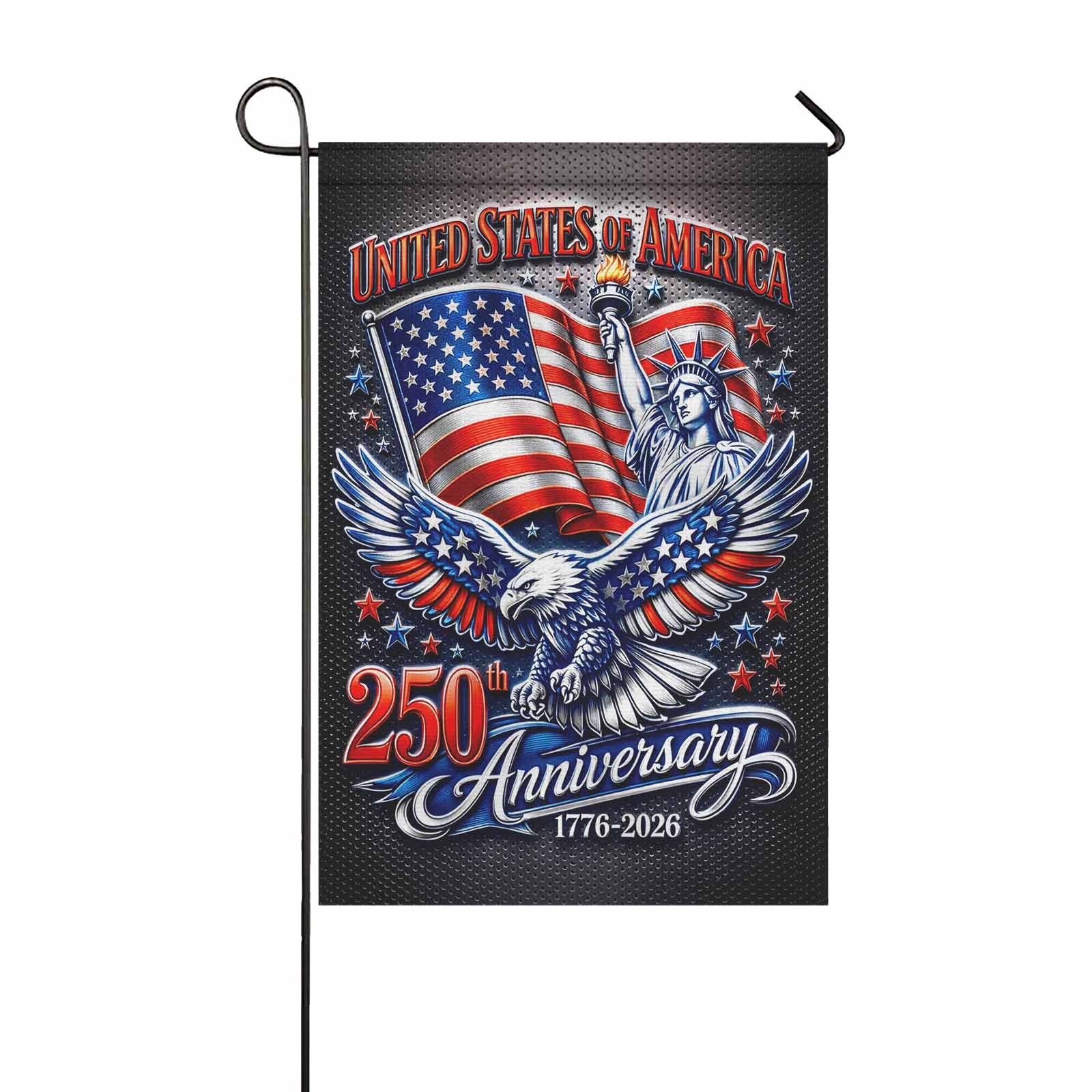 USA 250th Anniversary Patriotic Garden Flag Eagle Liberty American Flag