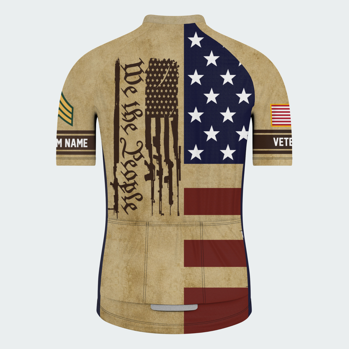 Men’s Custom Veteran Eagle Patriotic Cycling Jersey & Kit