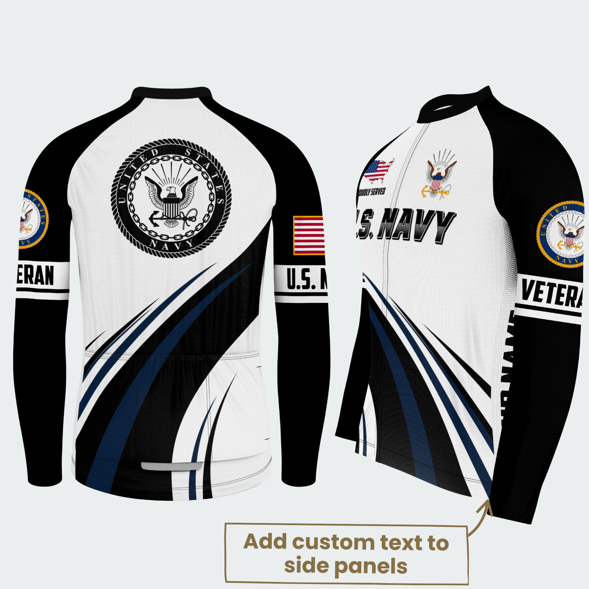 Men’s Personalized U.S. Navy Proudly Served Cycling Jersey & Kit