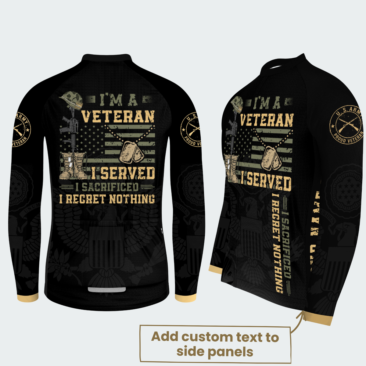 Men’s Personalized U.S. Army I Served Veteran Cycling Jersey & Kit