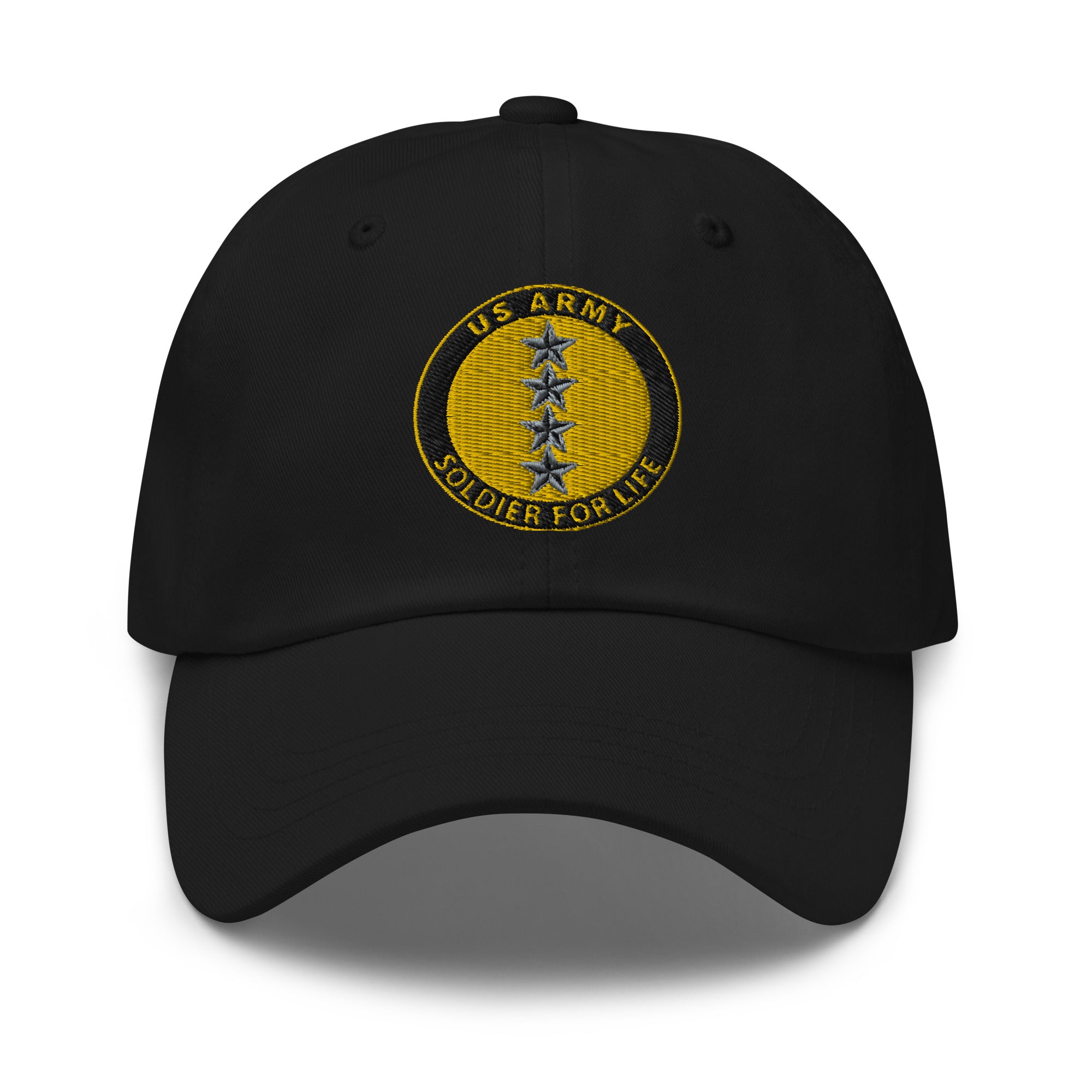US Army O-10 General O10 GEN General Officer Soldier For Life Embroidered Dad Hat