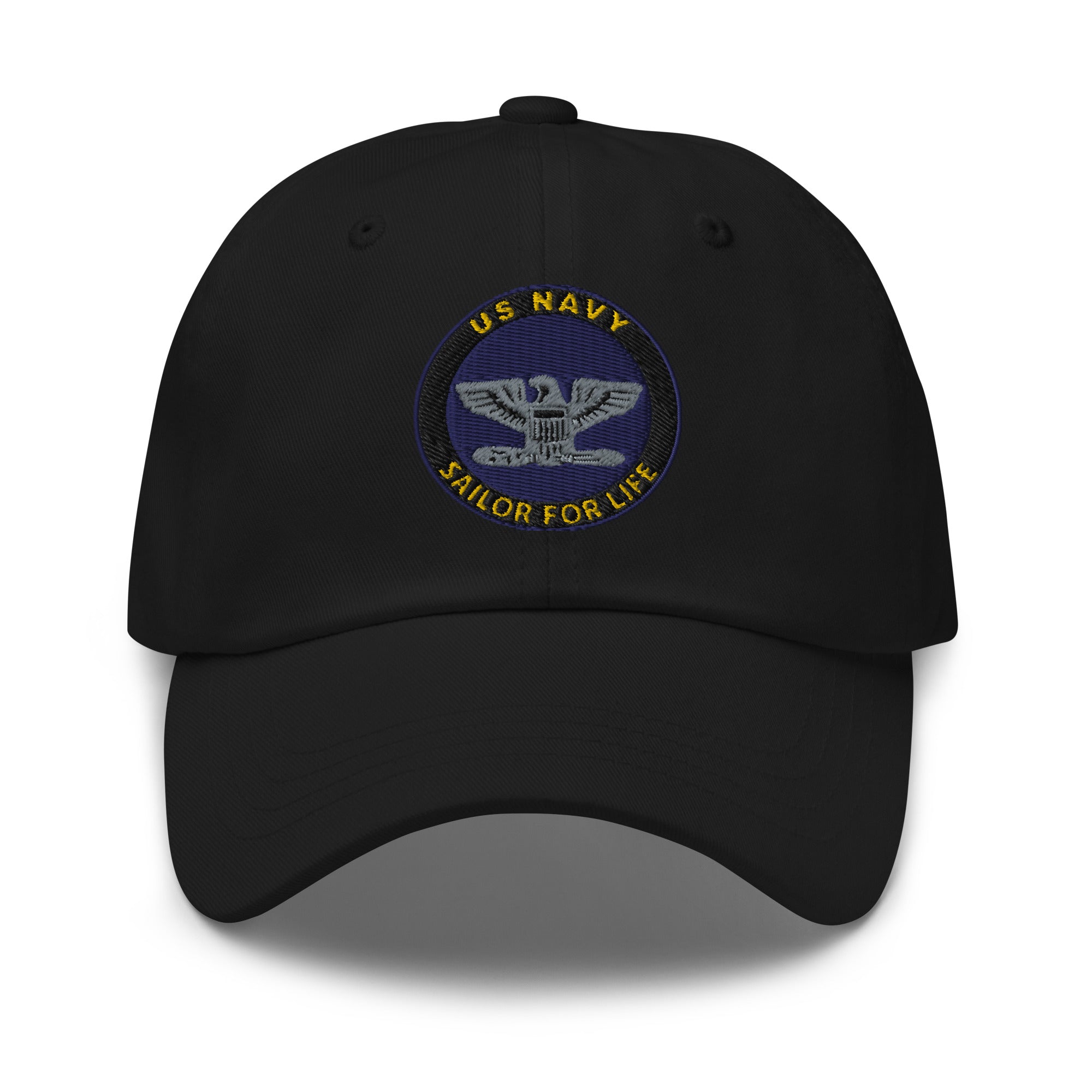 US Navy O-6 Captain O6 CAPT Senior Officer Sailor For Life Embroidered Dad Hat