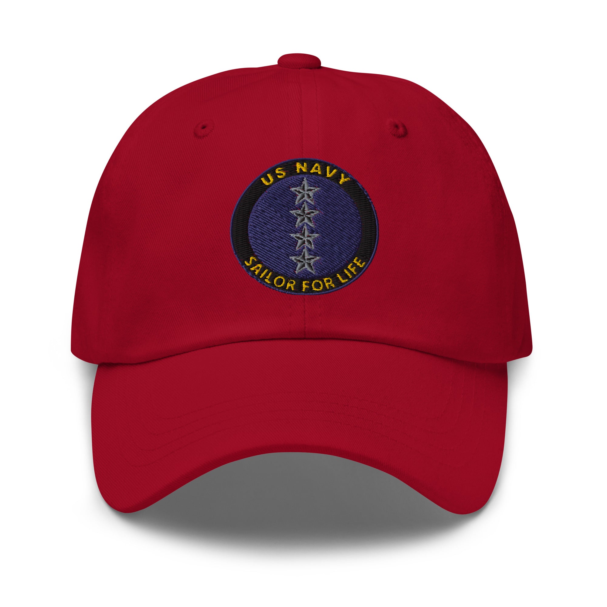 US Navy O-10 Admiral O10 ADM Flag Officer Sailor For Life Embroidered Dad Hat