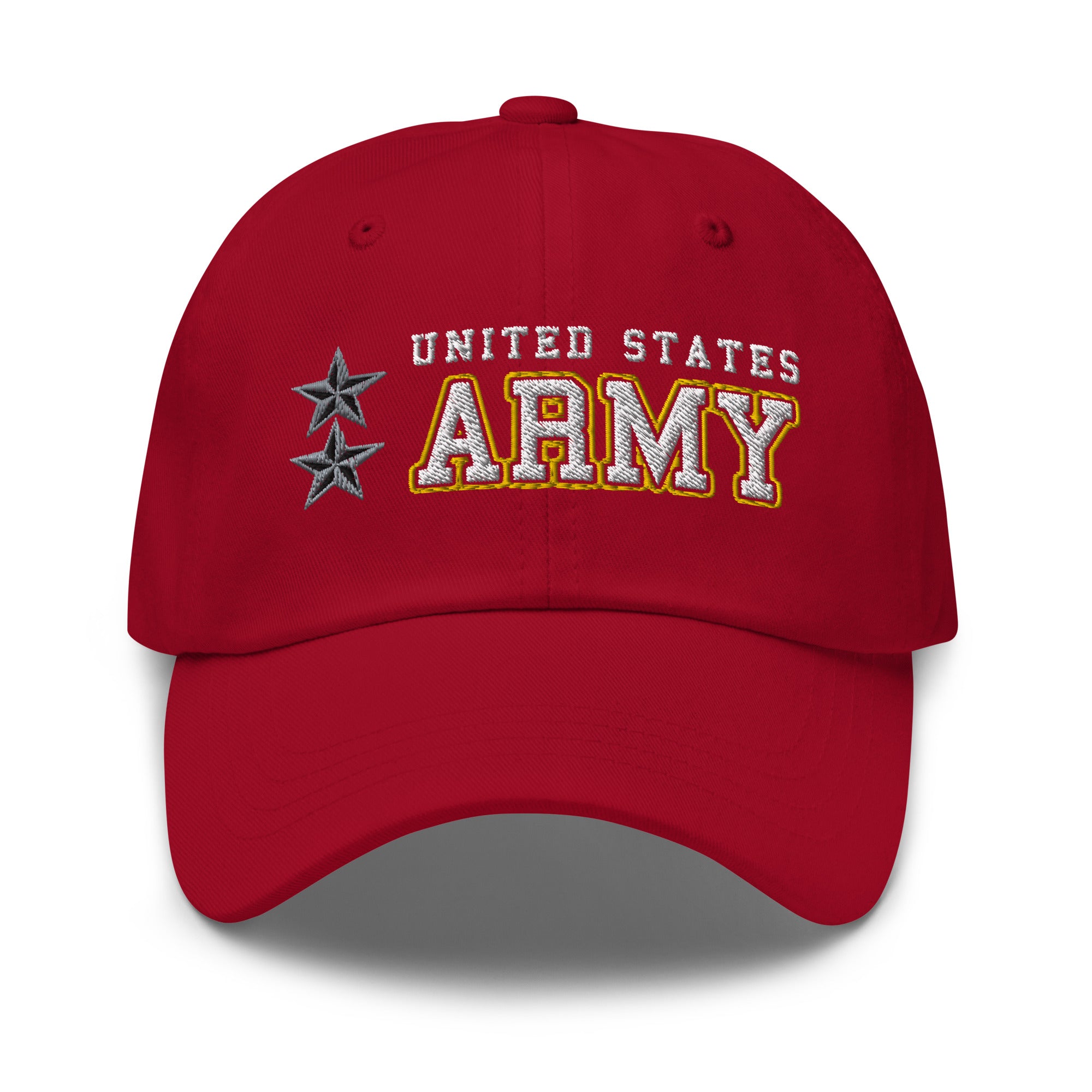 US Army O-8 Major General O8 MG General Officer Ranks/Insignia Embroidered Dad Hat