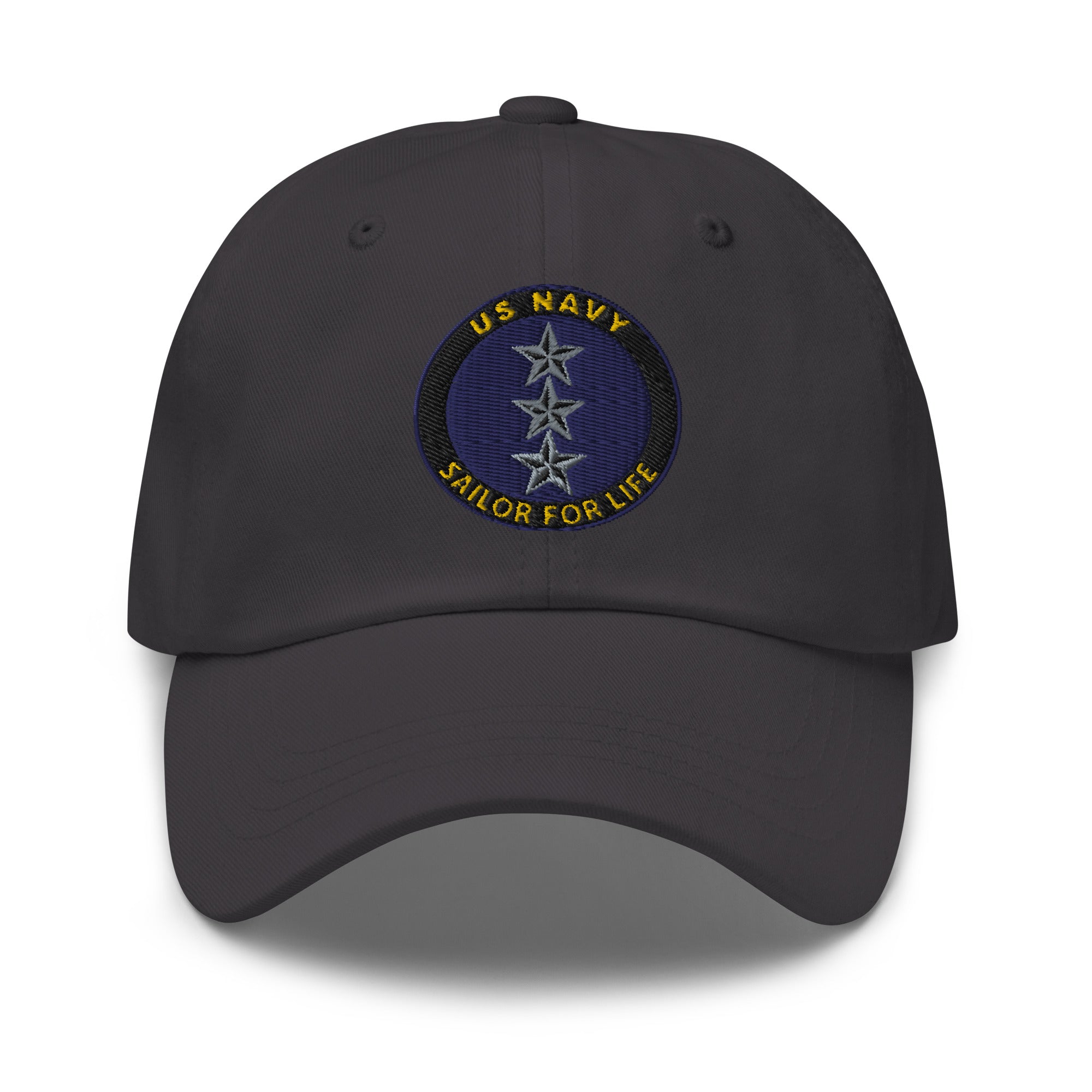 US Navy O-9 Vice Admiral O9 VADM Flag Officer Sailor For Life Embroidered Dad Hat