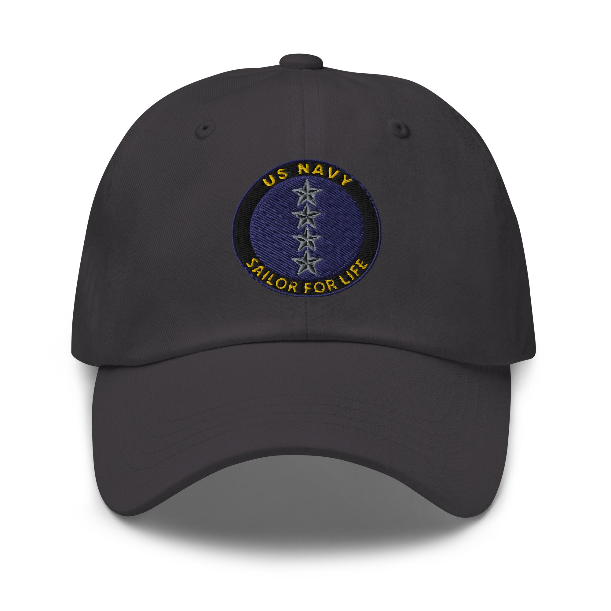US Navy O-10 Admiral O10 ADM Flag Officer Sailor For Life Embroidered Dad Hat