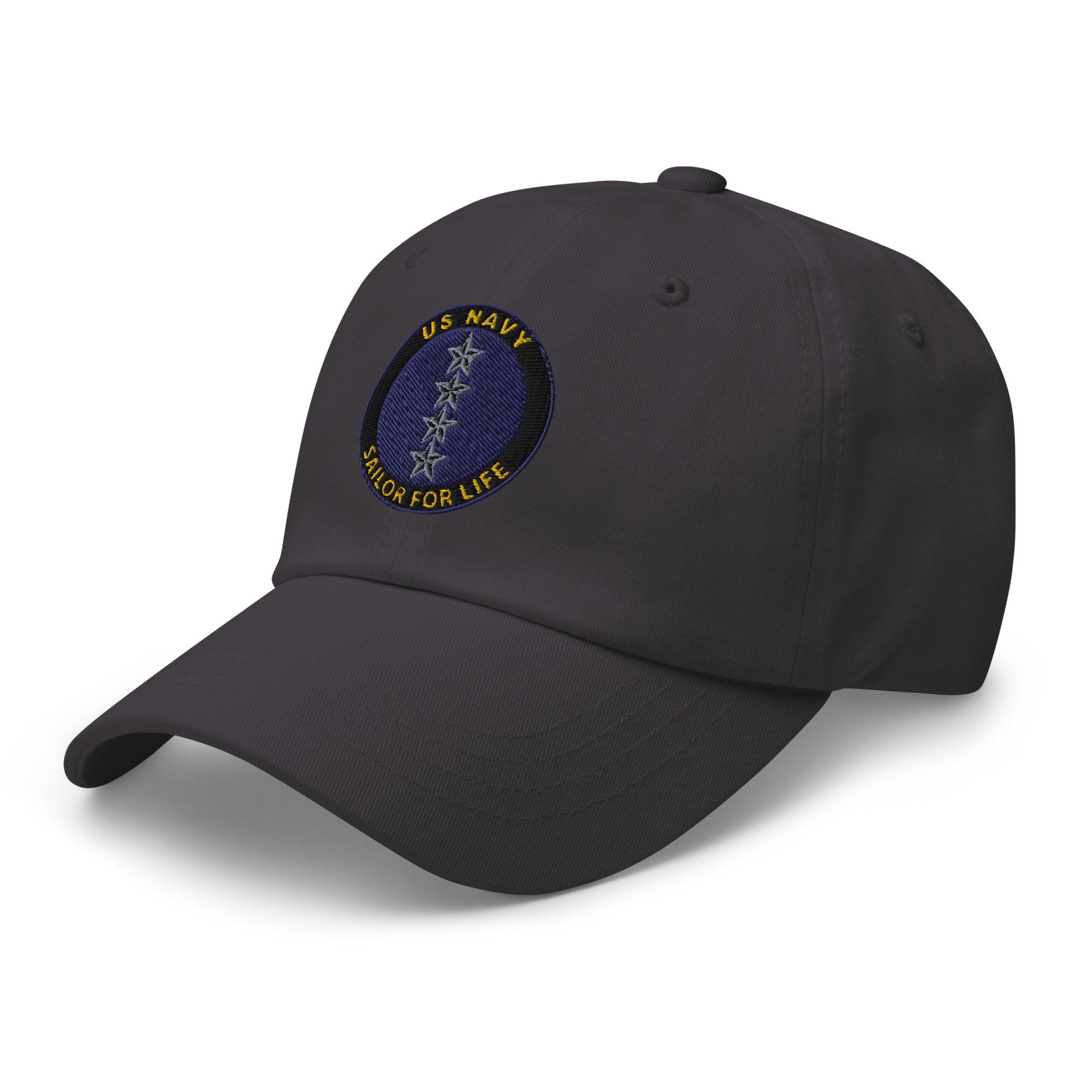 US Navy O-10 Admiral O10 ADM Flag Officer Sailor For Life Embroidered Dad Hat