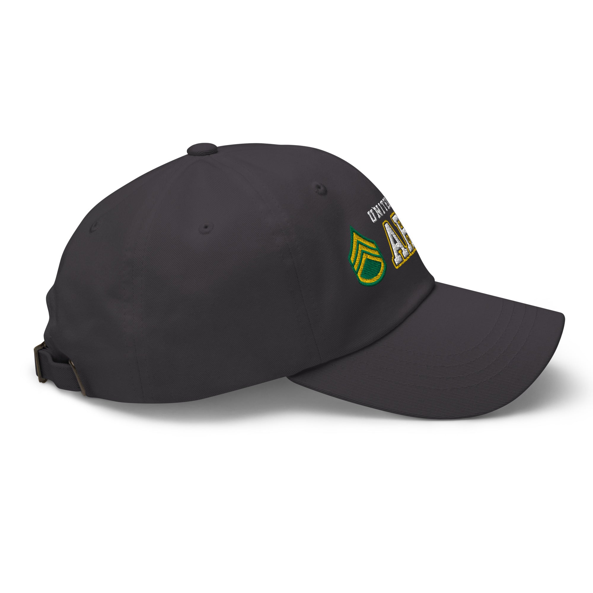 US Army E-6 Staff Sergeant E6 SSG Ranks/Insignia Embroidered Dad Hat