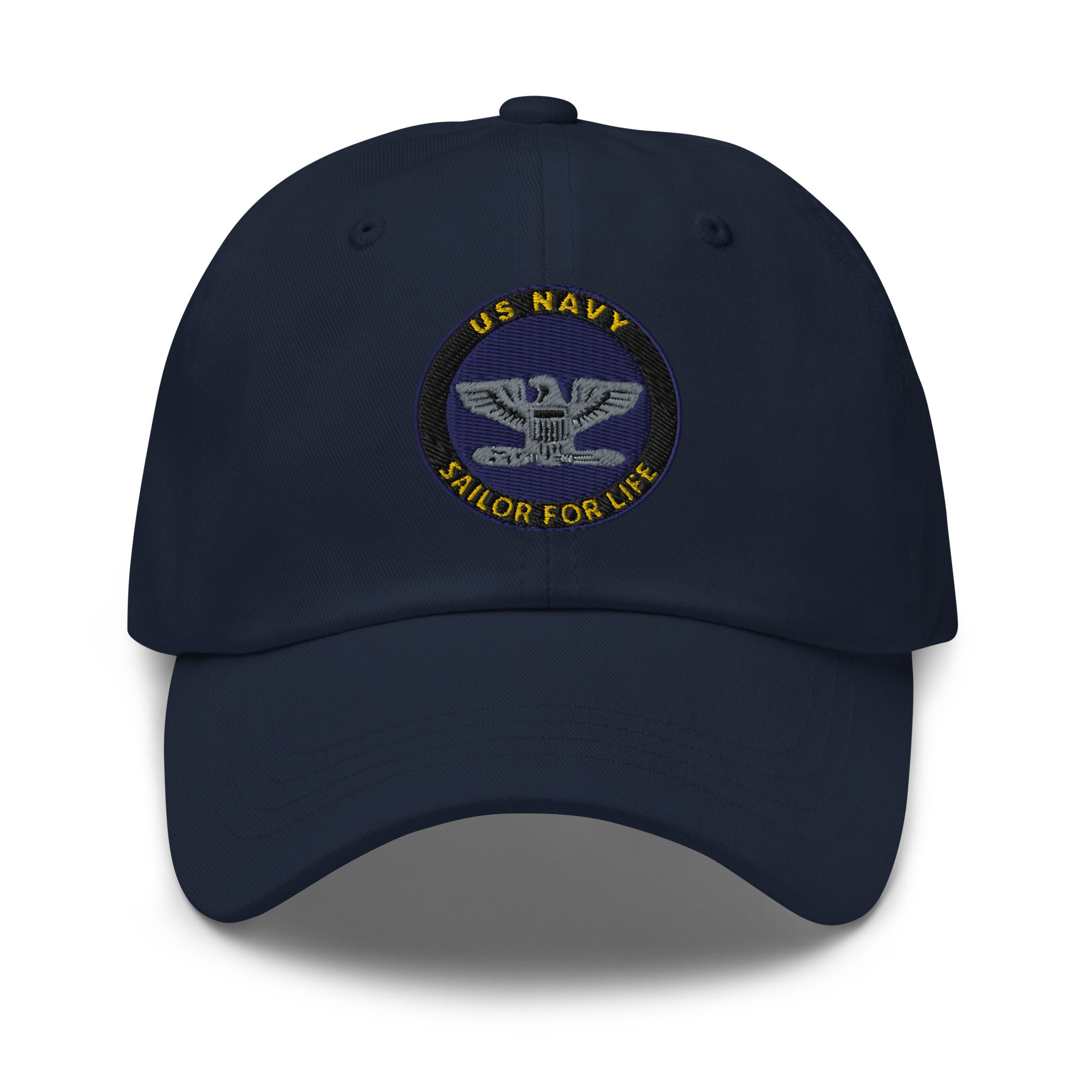 US Navy O-6 Captain O6 CAPT Senior Officer Sailor For Life Embroidered Dad Hat