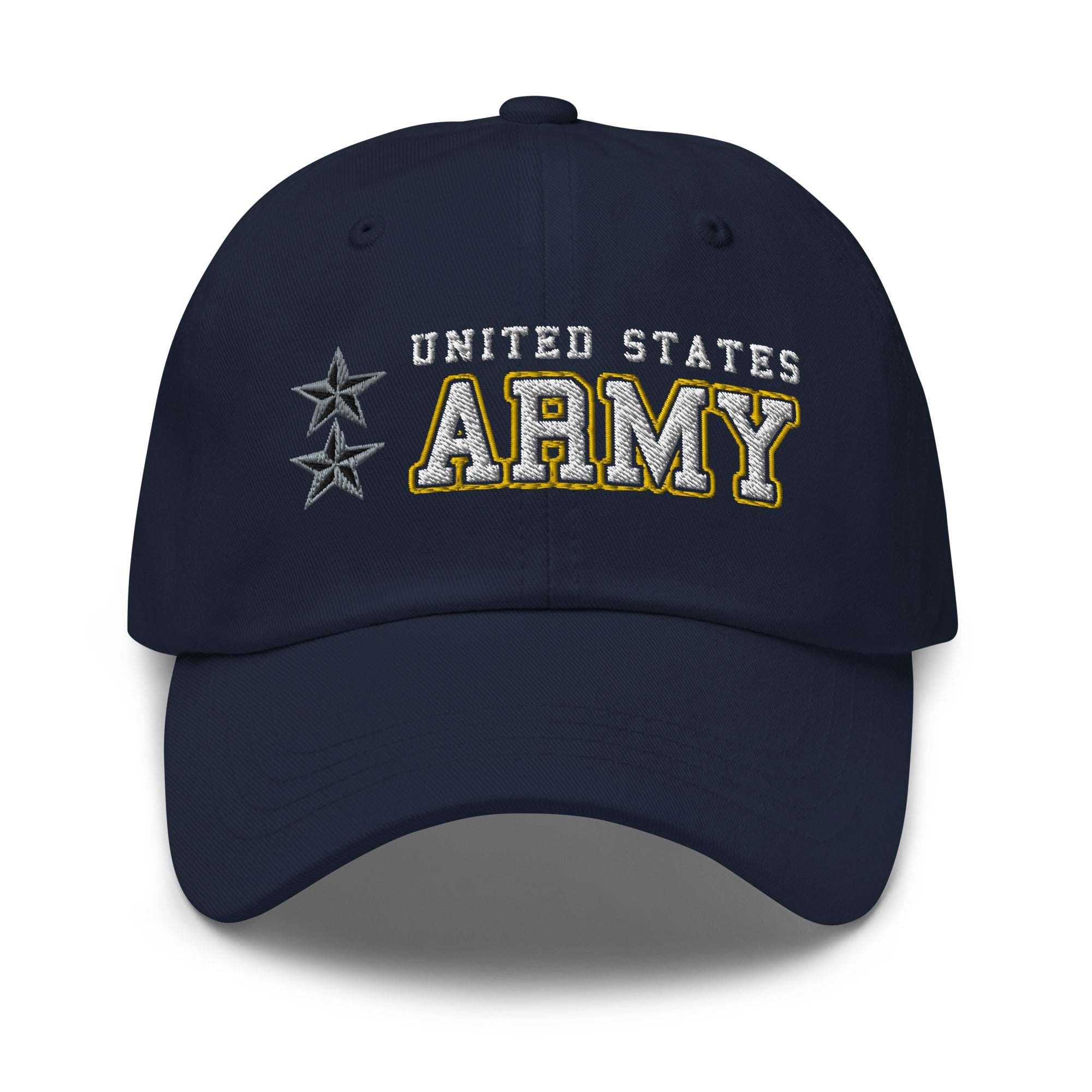US Army O-8 Major General O8 MG General Officer Ranks/Insignia Embroidered Dad Hat