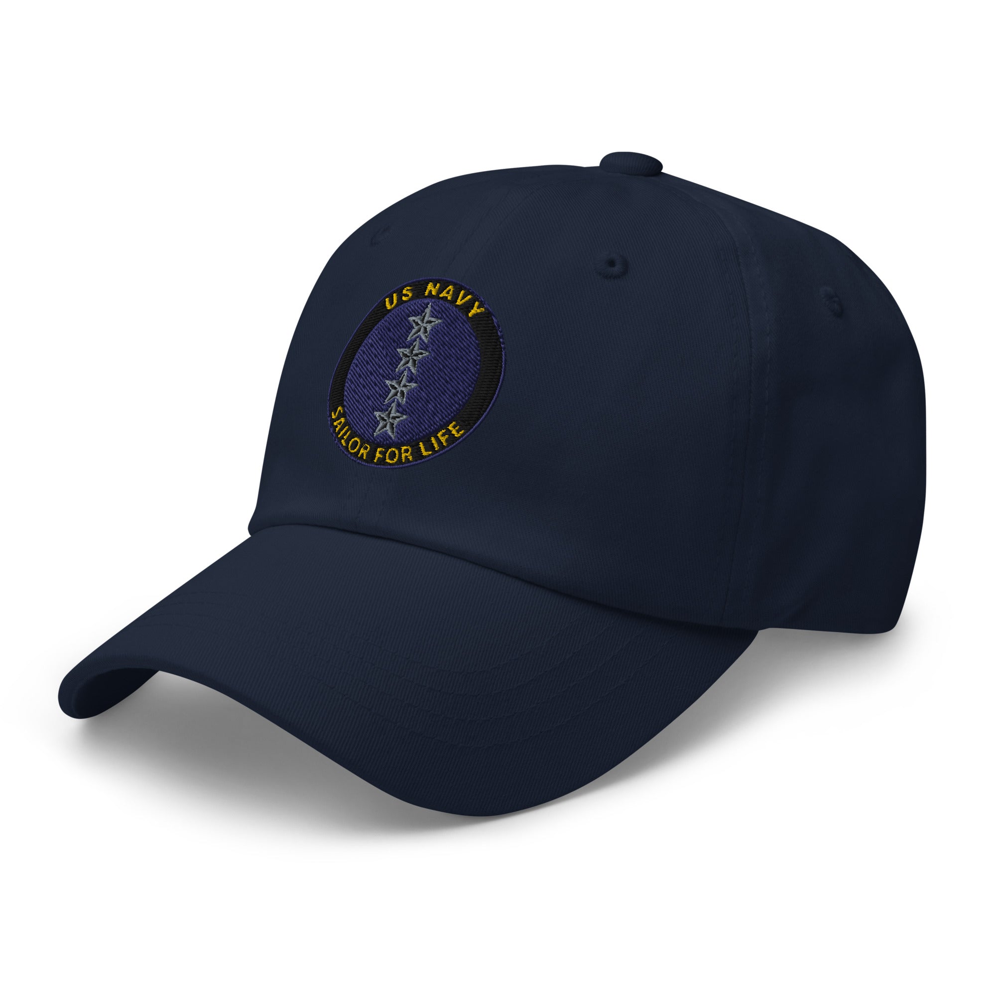 US Navy O-10 Admiral O10 ADM Flag Officer Sailor For Life Embroidered Dad Hat