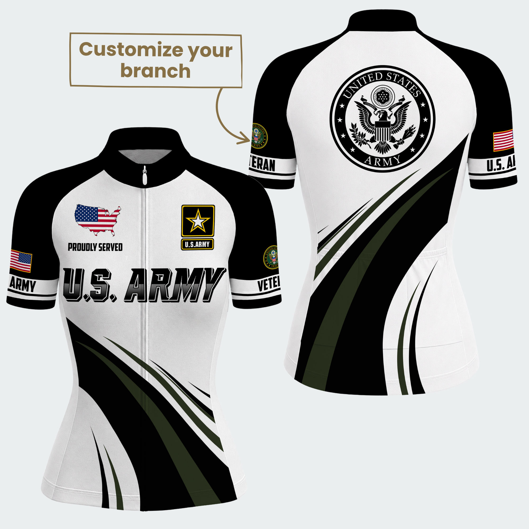 Women’s Personalized USA Veteran Pride Cycling Jersey & Kit