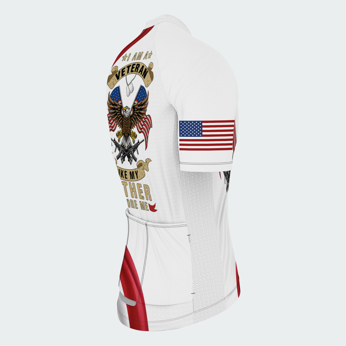 Men’s American Pride I Am A Veteran Legacy Regular Fit Cycling Jersey