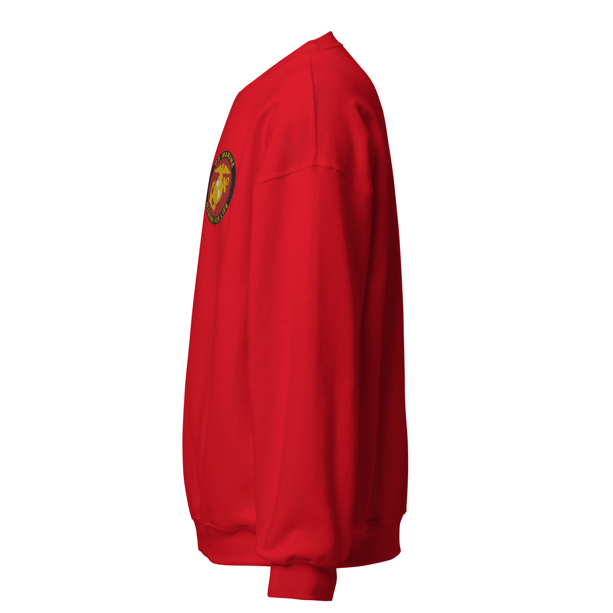 Custom MARlNE Ranks, Insignia Marine For Life Embroidered Unisex Sweatshirt