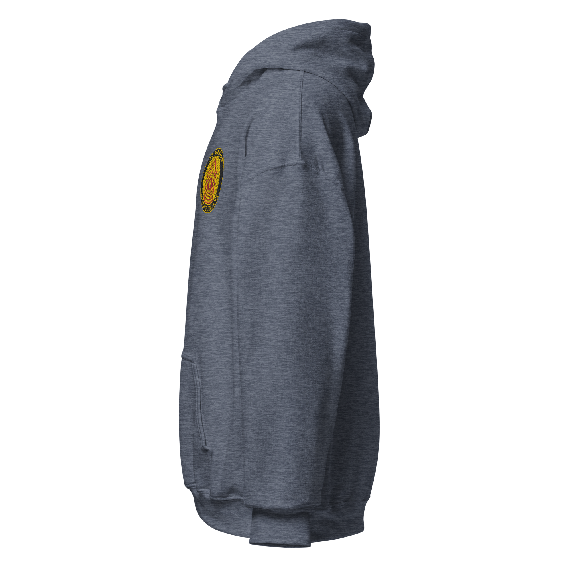 Custom MARlNE Ranks, Insignia Marine For Life Embroidered Unisex Hoodie