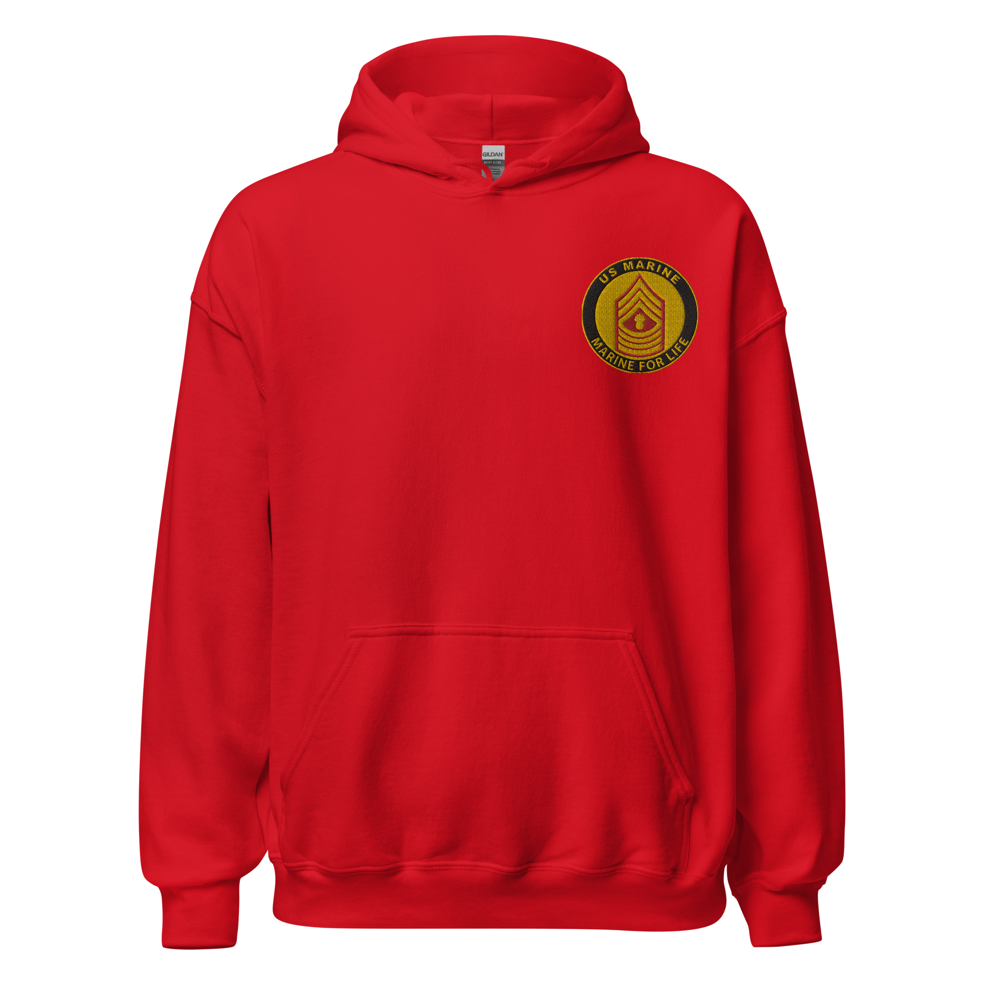 Custom MARlNE Ranks, Insignia Marine For Life Embroidered Unisex Hoodie