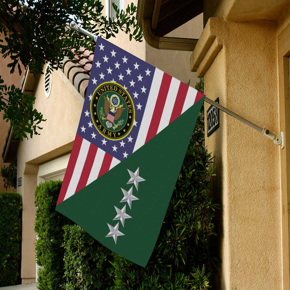 US Army O-10 General O10 GEN House Flag 28 Inch x 40 Inch 2-Side Printing-HouseFlag-Army-Ranks-Veterans Nation
