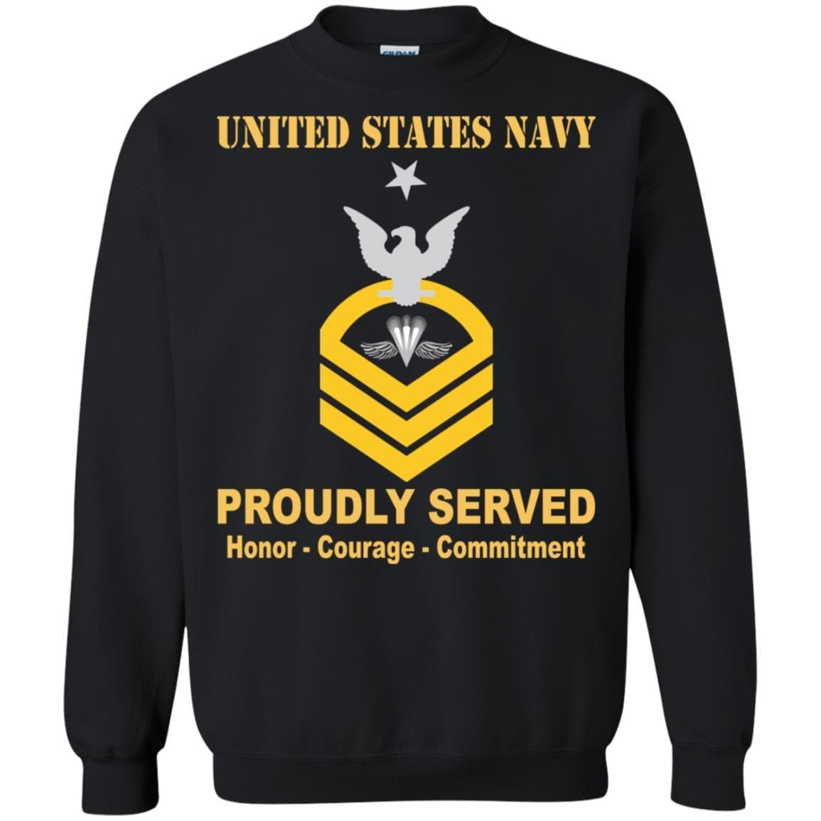 Navy Aircrew Survival Equipmentman Navy PR E-8 Rating Badges Proudly Served T-Shirt For Men On Front-TShirt-Navy-Veterans Nation