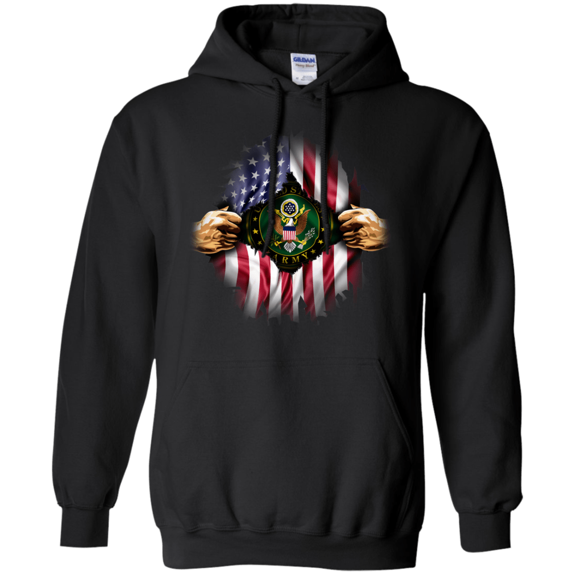 Proud Army Hero Men Front T Shirt-TShirt-Army-Veterans Nation
