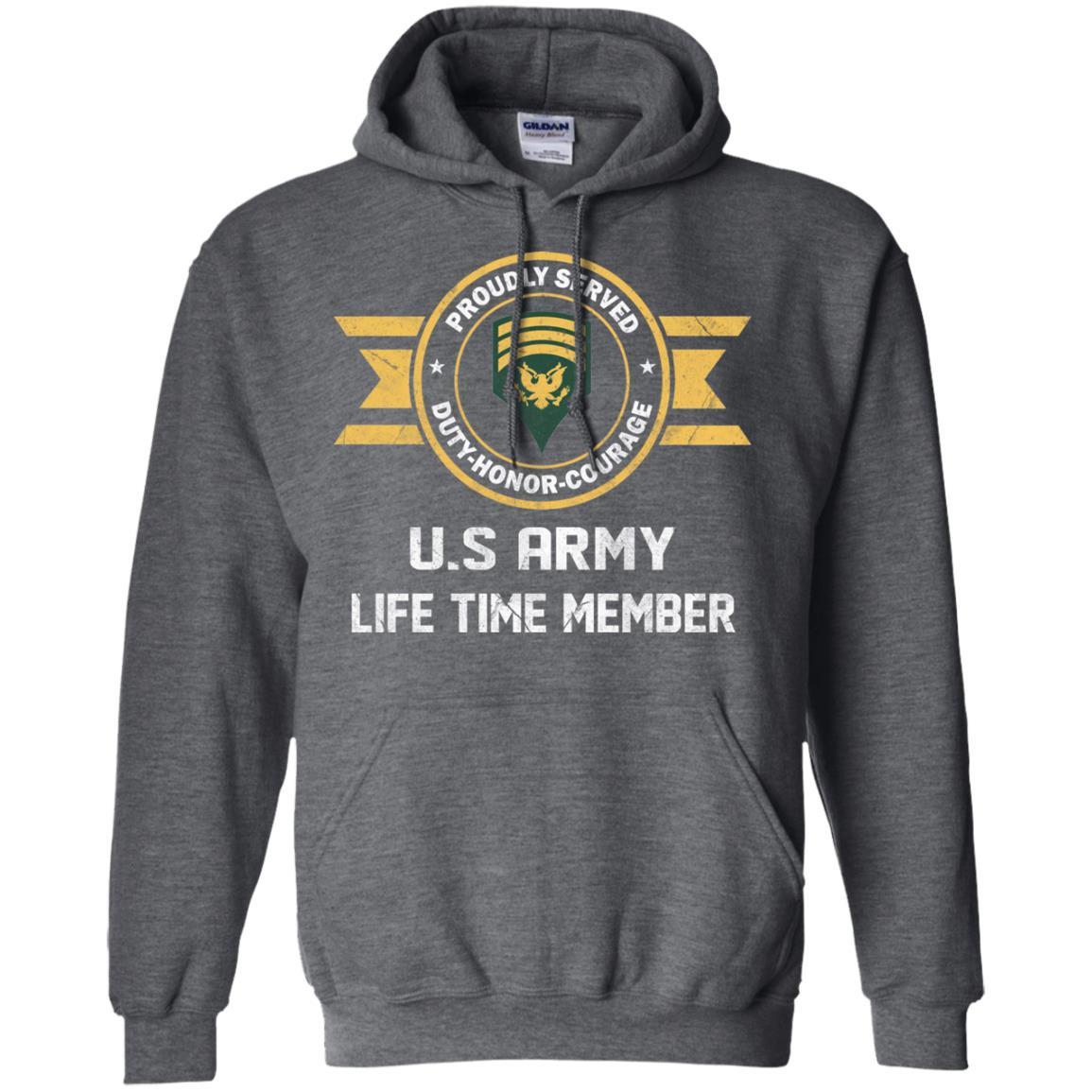 Life Time Member - US Army E-7 SPC E7 Specialist Ranks Men T Shirt On Front-TShirt-Army-Veterans Nation