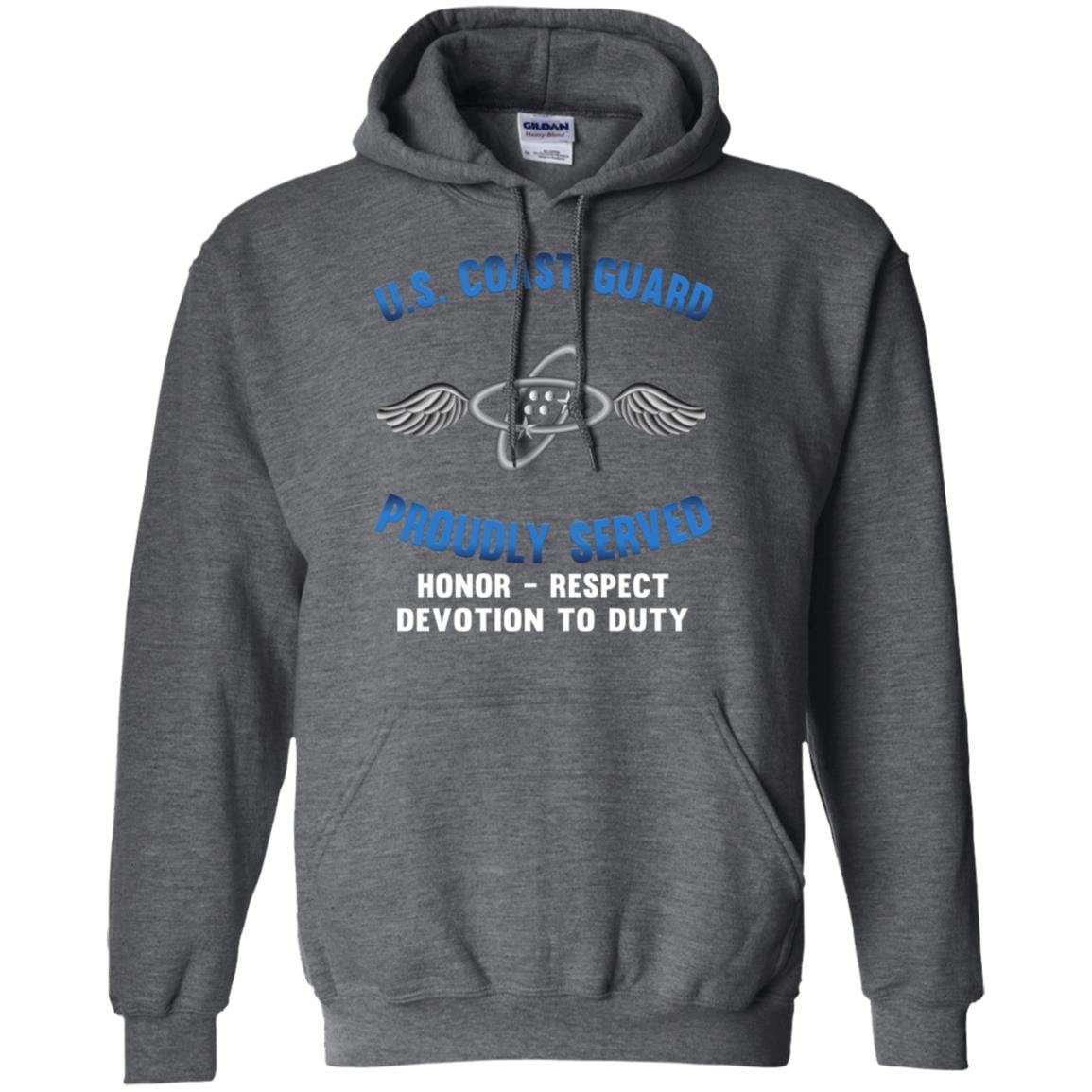 US Coast Guard Aviation Electronics Technician AET Logo Proudly Served T-Shirt For Men On Front-TShirt-USCG-Veterans Nation