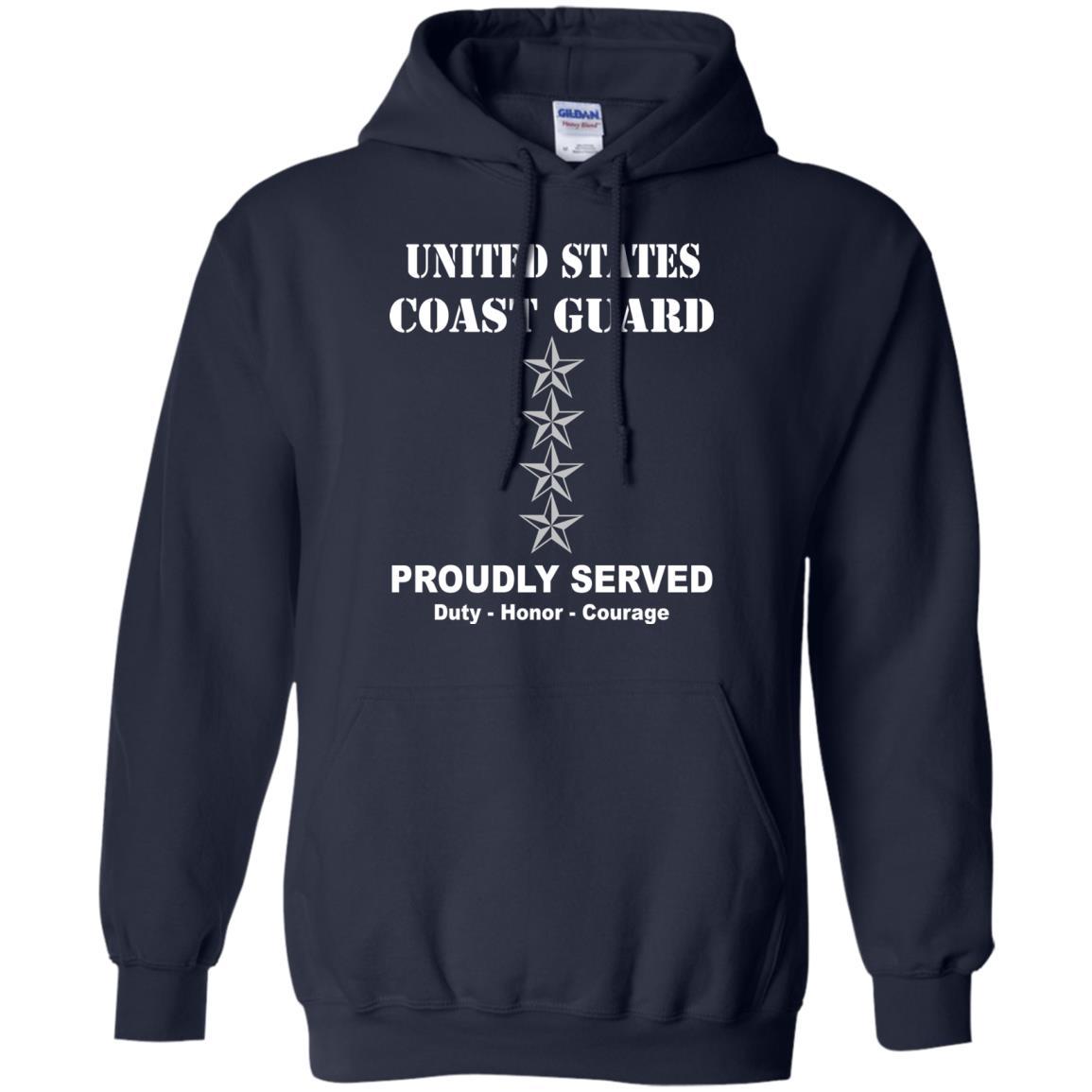 US Coast Guard O-10 Admiral O10 ADM Flag Officer Men Front USCG T Shirt-TShirt-USCG-Veterans Nation