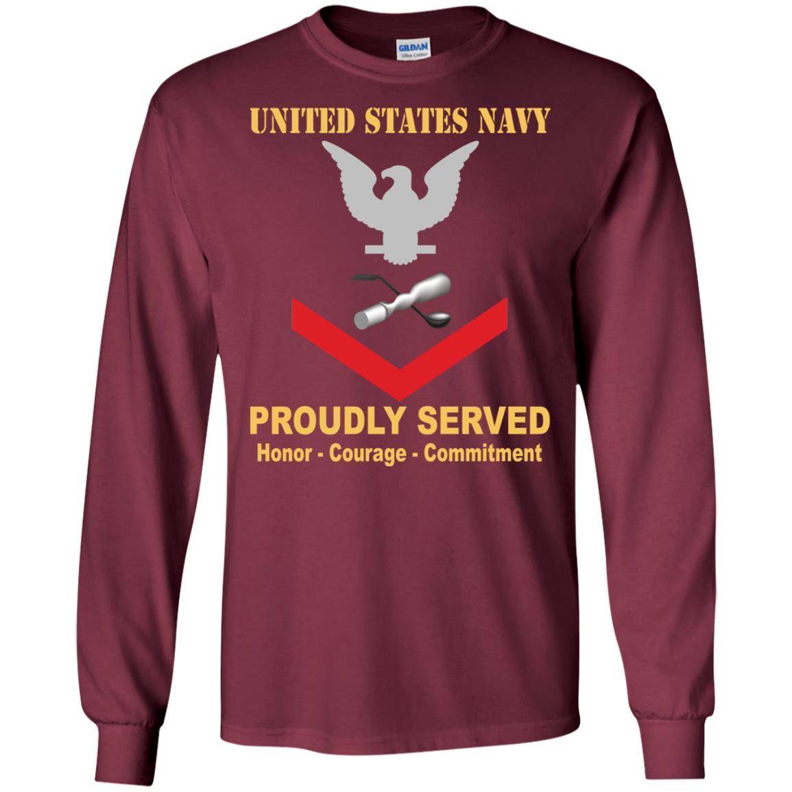 Navy Molder Navy ML E-4 Rating Badges Proudly Served T-Shirt For Men On Front-TShirt-Navy-Veterans Nation