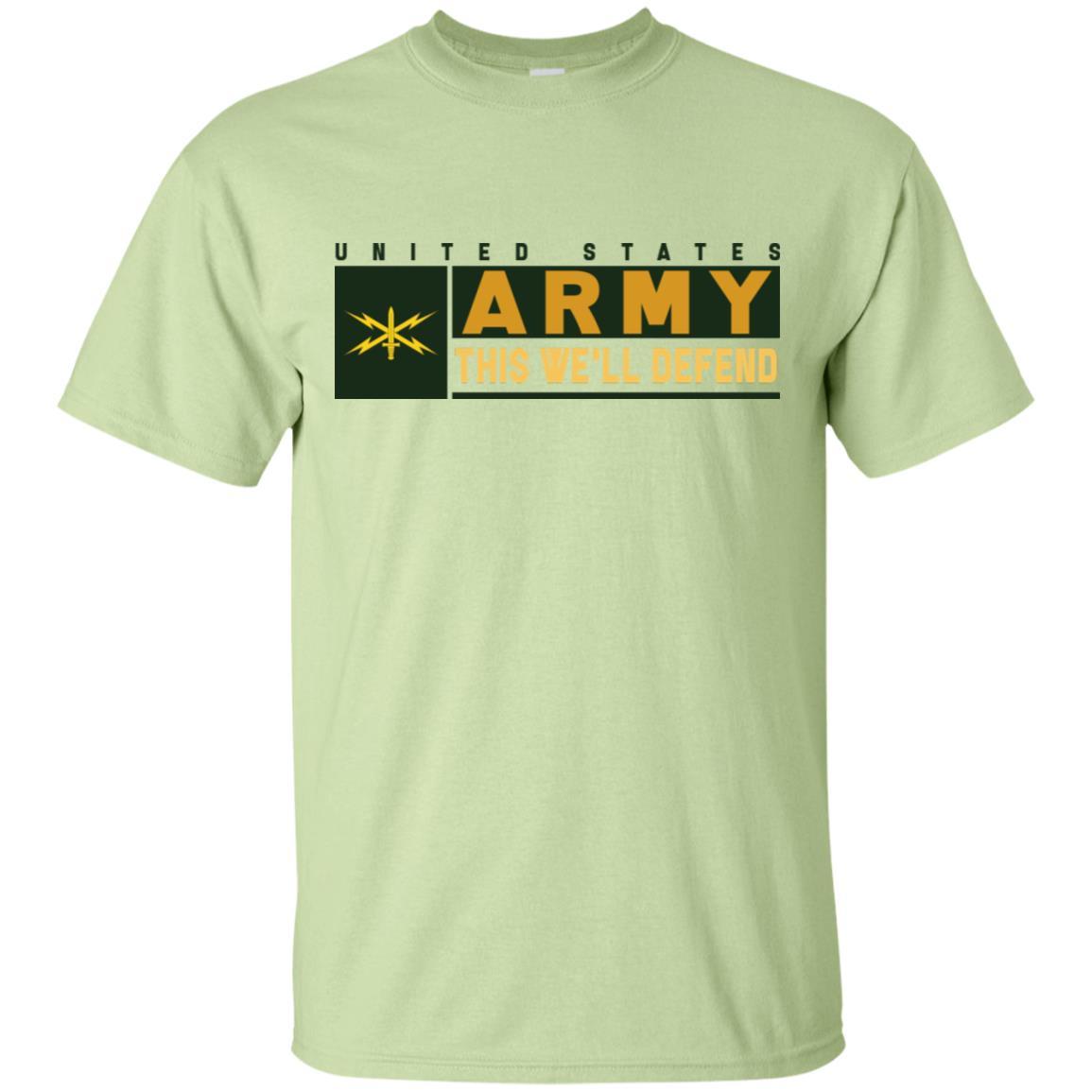 U.S. Army Cyber Corps- This We'll Defend T-Shirt On Front For Men-TShirt-Army-Veterans Nation