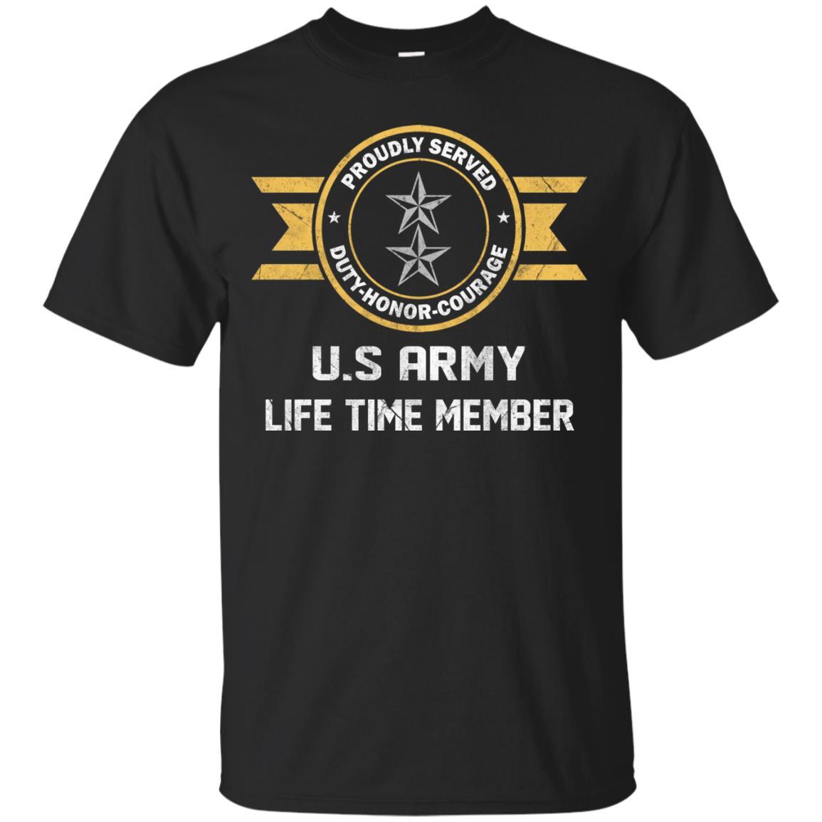 Life Time Member - US Army O-8 Major General O8 MG General Officer Ranks Men T Shirt On Front-TShirt-Army-Veterans Nation