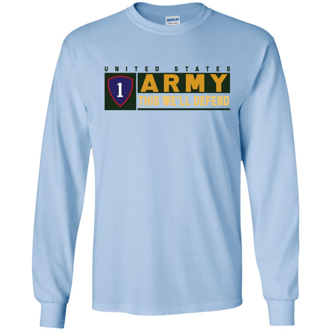 US Army 1ST PERSONNEL COMMAND- This We'll Defend T-Shirt On Front For Men-TShirt-Army-Veterans Nation