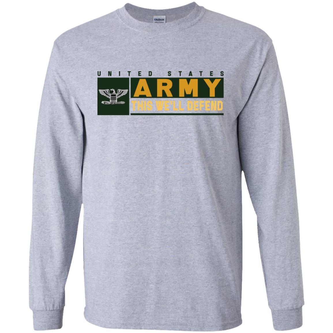 US Army O-6 This We Will Defend T-Shirt On Front For Men-TShirt-Army-Veterans Nation