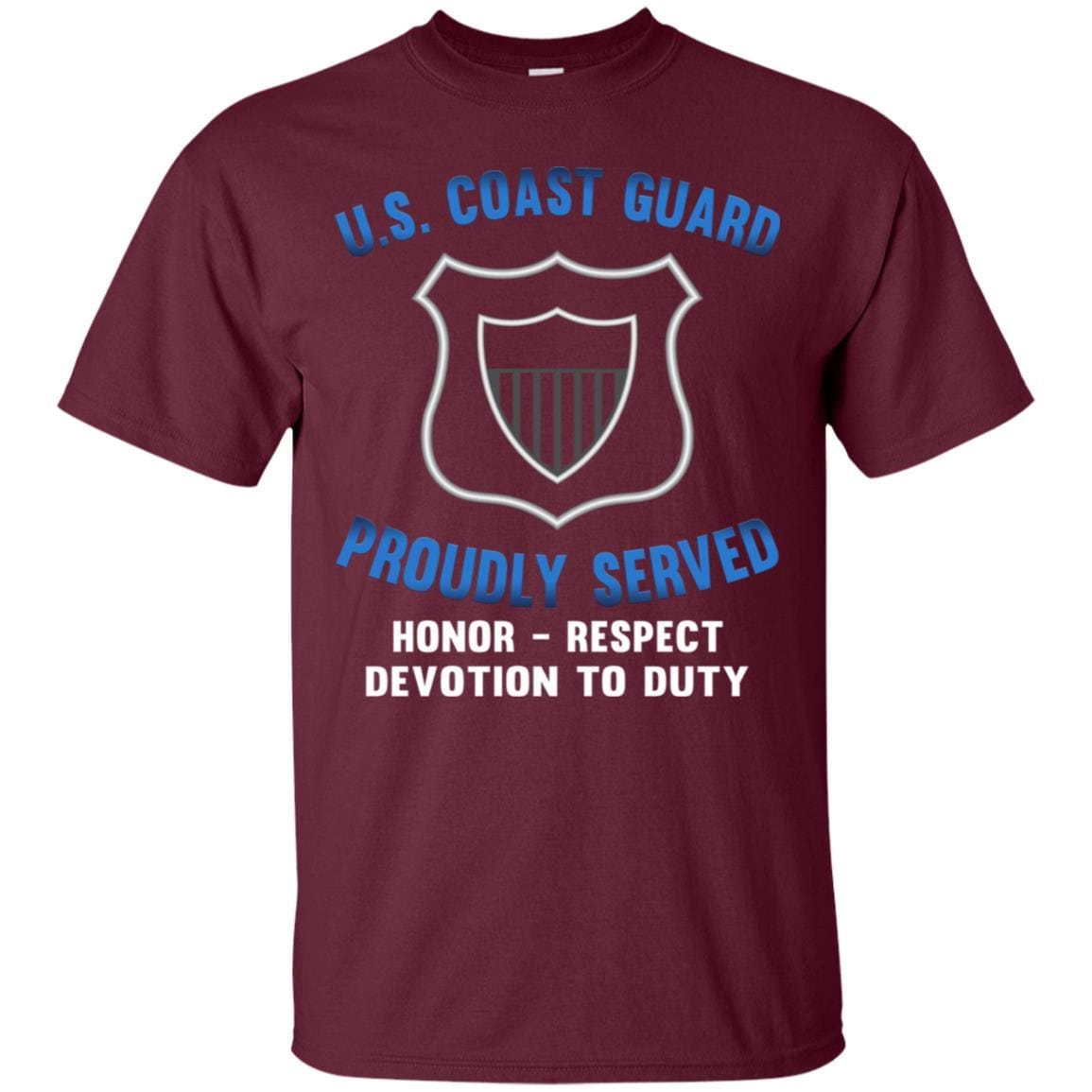 USCG MARITIME ENFORCEMENT ME Logo Proudly Served T-Shirt For Men On Front-TShirt-USCG-Veterans Nation