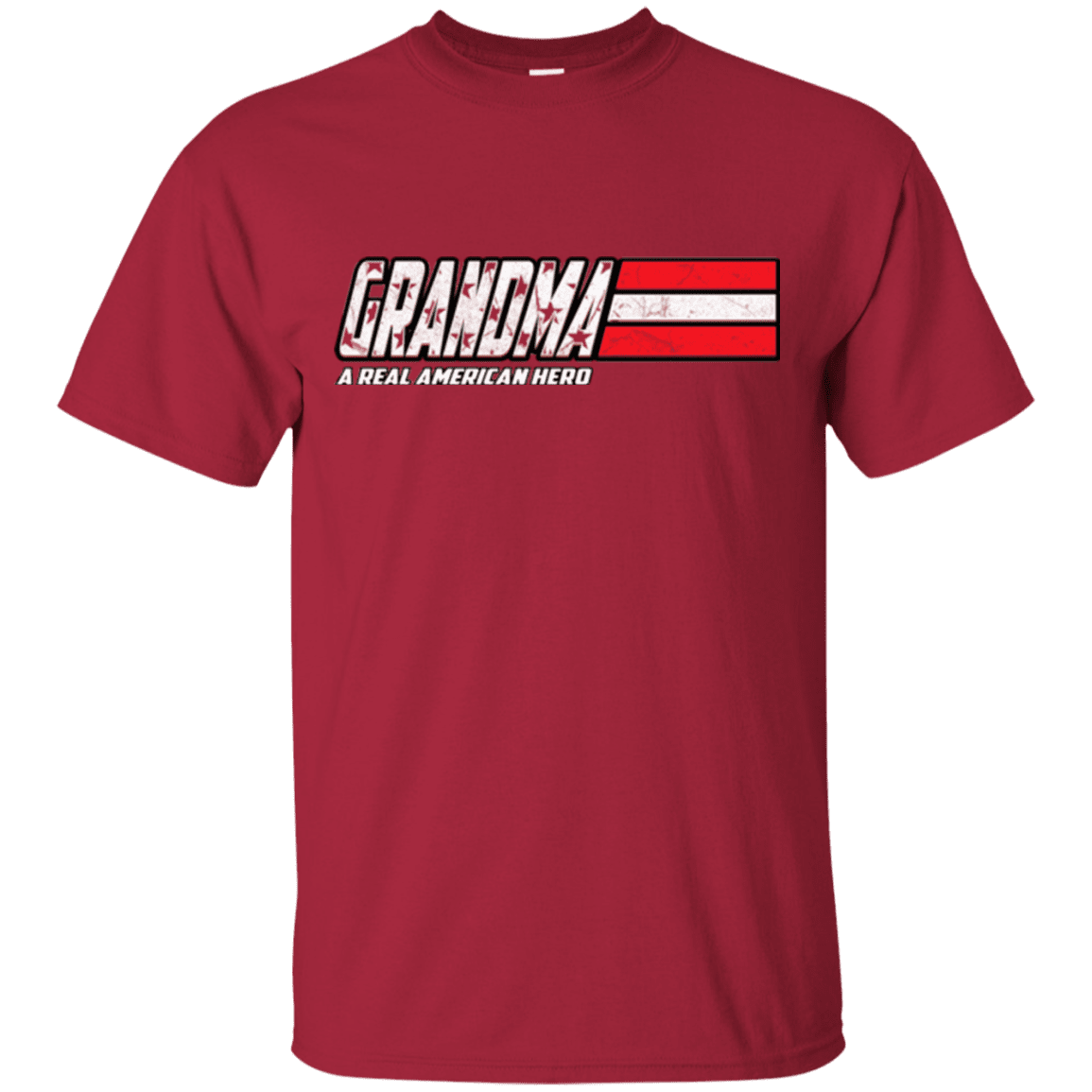 Military T-Shirt "Grandma - A Real American Hero - Men" Front-TShirt-General-Veterans Nation