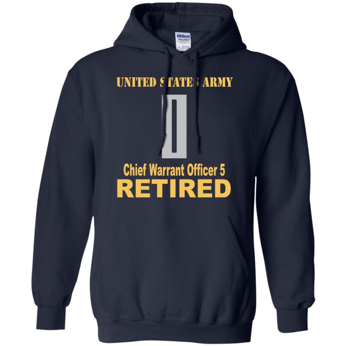 US Army W-5 Chief Warrant Officer 5 W5 CW5 Warrant Officer Retired Men T Shirt On Front-TShirt-Army-Veterans Nation
