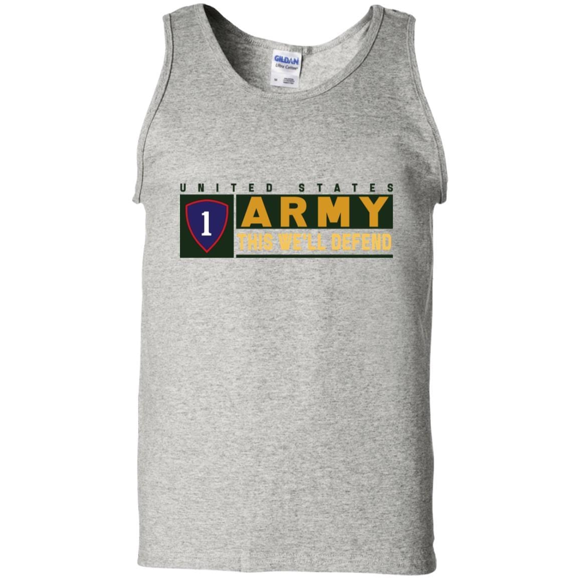 US Army 1ST PERSONNEL COMMAND- This We'll Defend T-Shirt On Front For Men-TShirt-Army-Veterans Nation