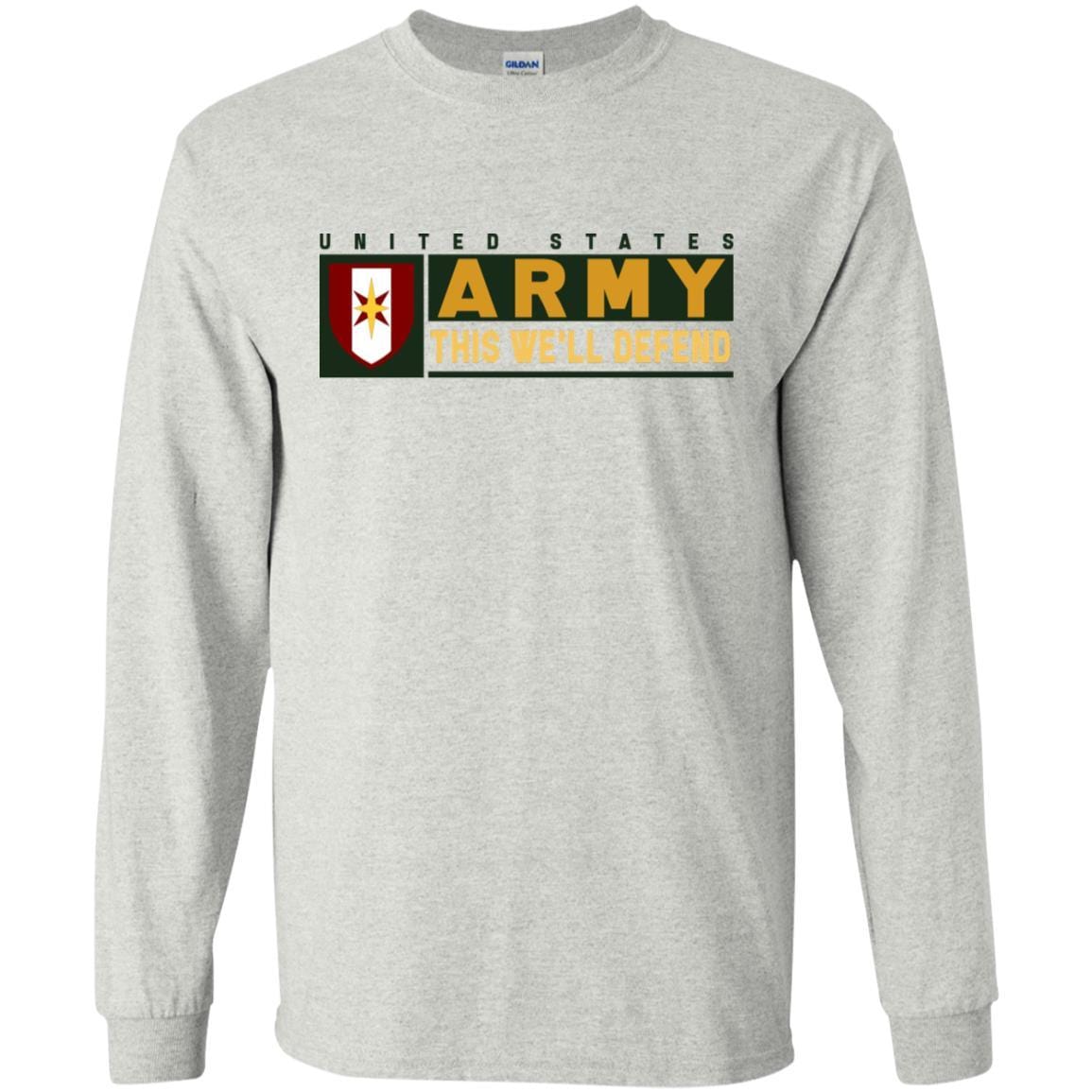 US Army 44 MEDICAL BRIGADE- This We'll Defend T-Shirt On Front For Men-TShirt-Army-Veterans Nation
