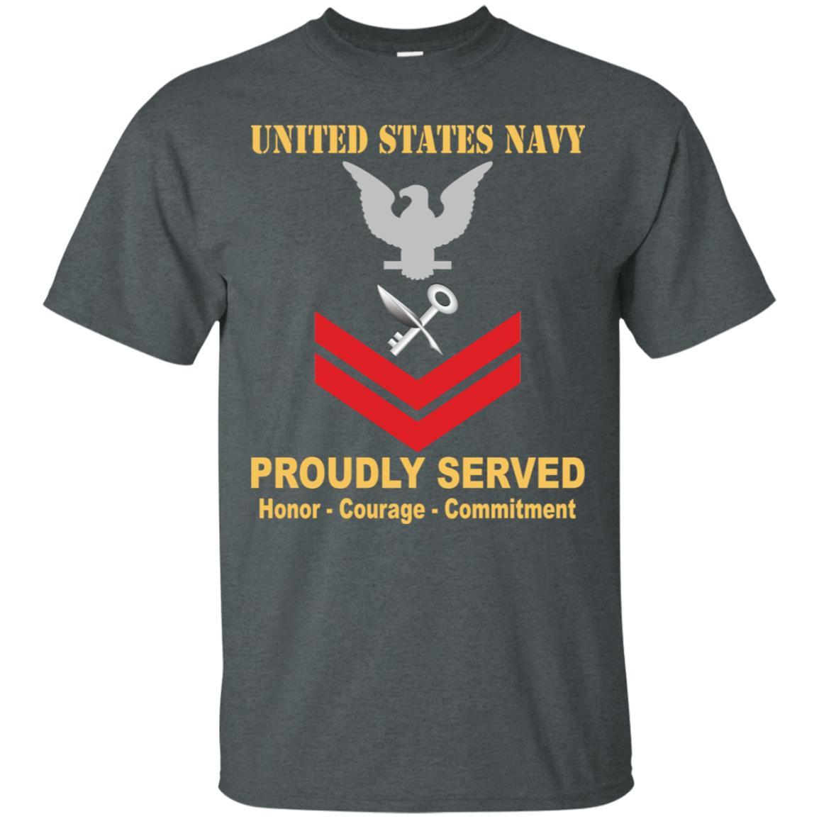Navy Ship's Serviceman Navy SH E-5 Rating Badges Proudly Served T-Shirt For Men On Front-TShirt-Navy-Veterans Nation