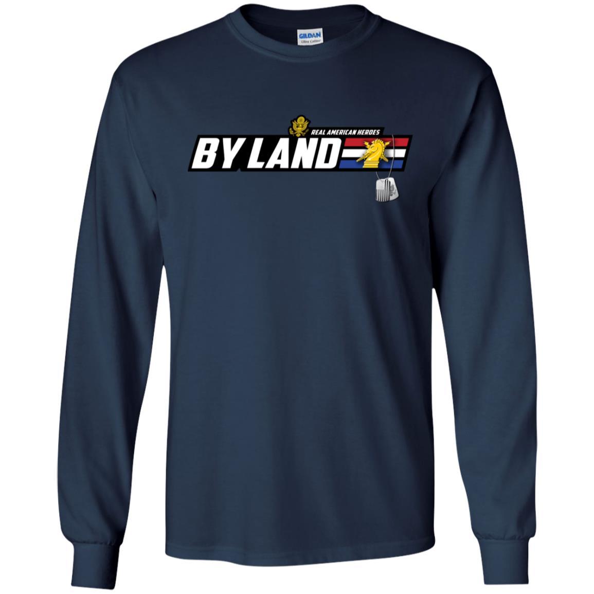 US Army T-Shirt "Psychological Ops Real American Heroes By Land" On Front-TShirt-Army-Veterans Nation