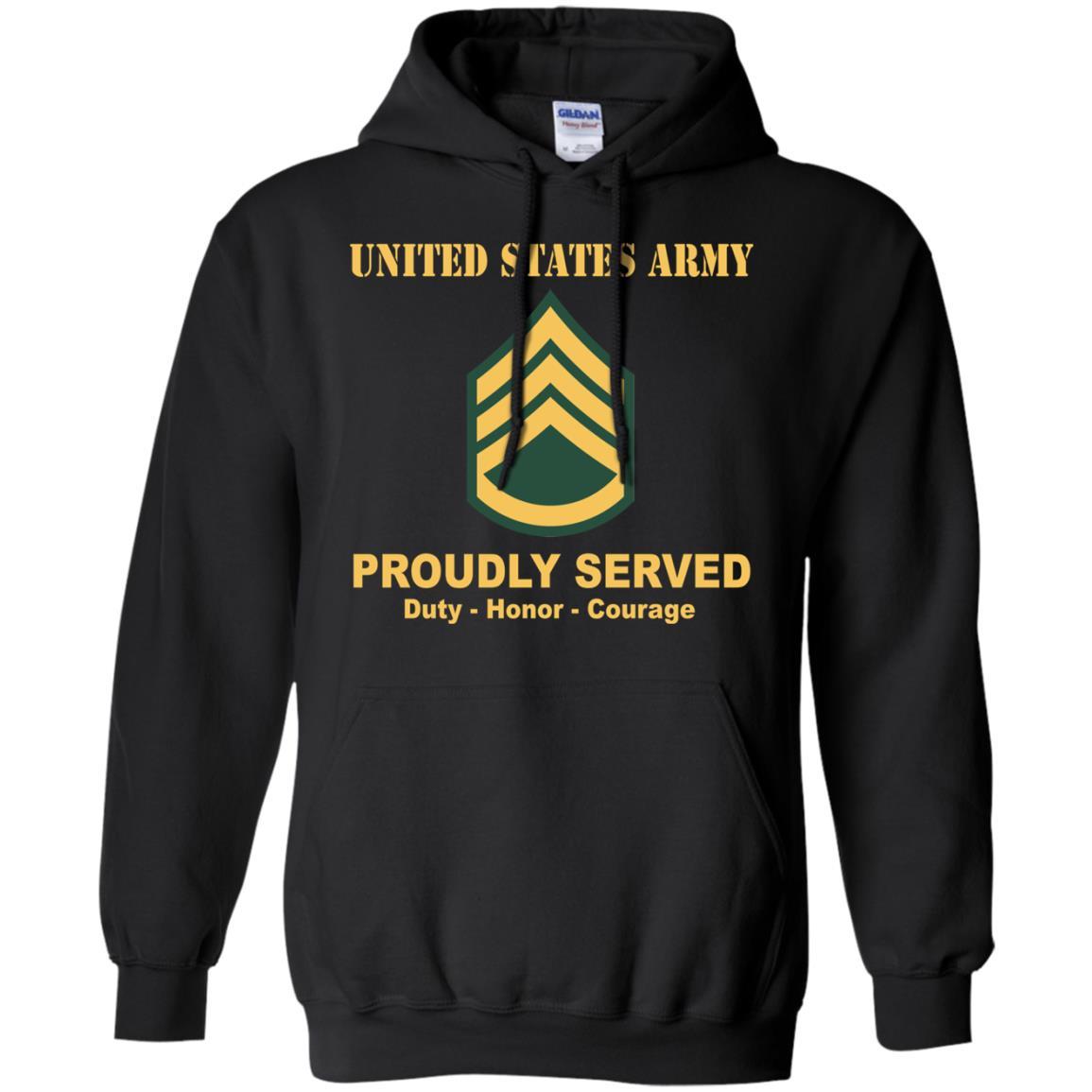 US Army E-6 Staff Sergeant E6 SSG Noncommissioned Officer Ranks Men Front Shirt US Army Rank-TShirt-Army-Veterans Nation