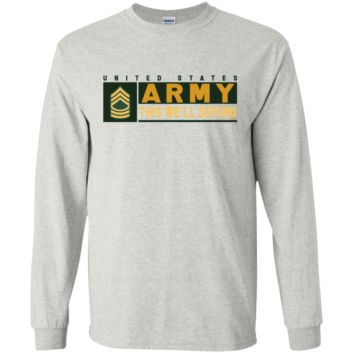 US Army E-8 MSG This We Will Defend T-Shirt On Front For Men-TShirt-Army-Veterans Nation