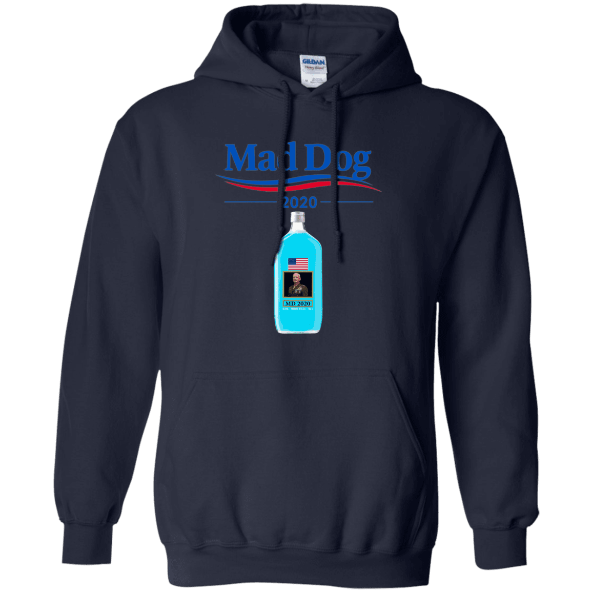 Military T-Shirt "Funny Mad Dog 2020 Blue Men" Front-TShirt-General-Veterans Nation