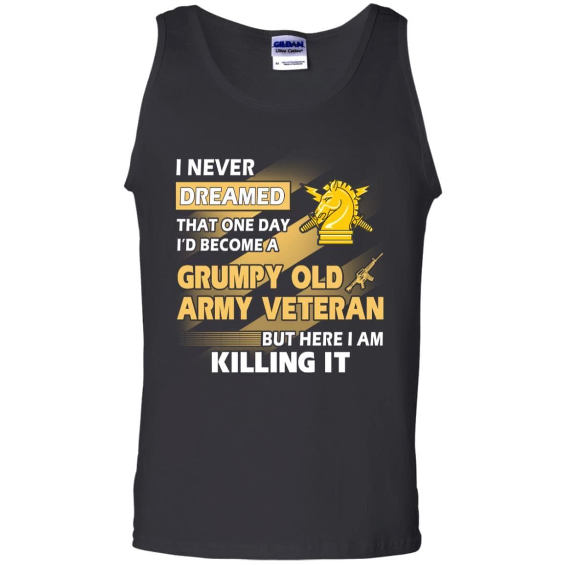 US Army T-Shirt "Psychological Ops Grumpy Old Veteran" On Front-TShirt-Army-Veterans Nation