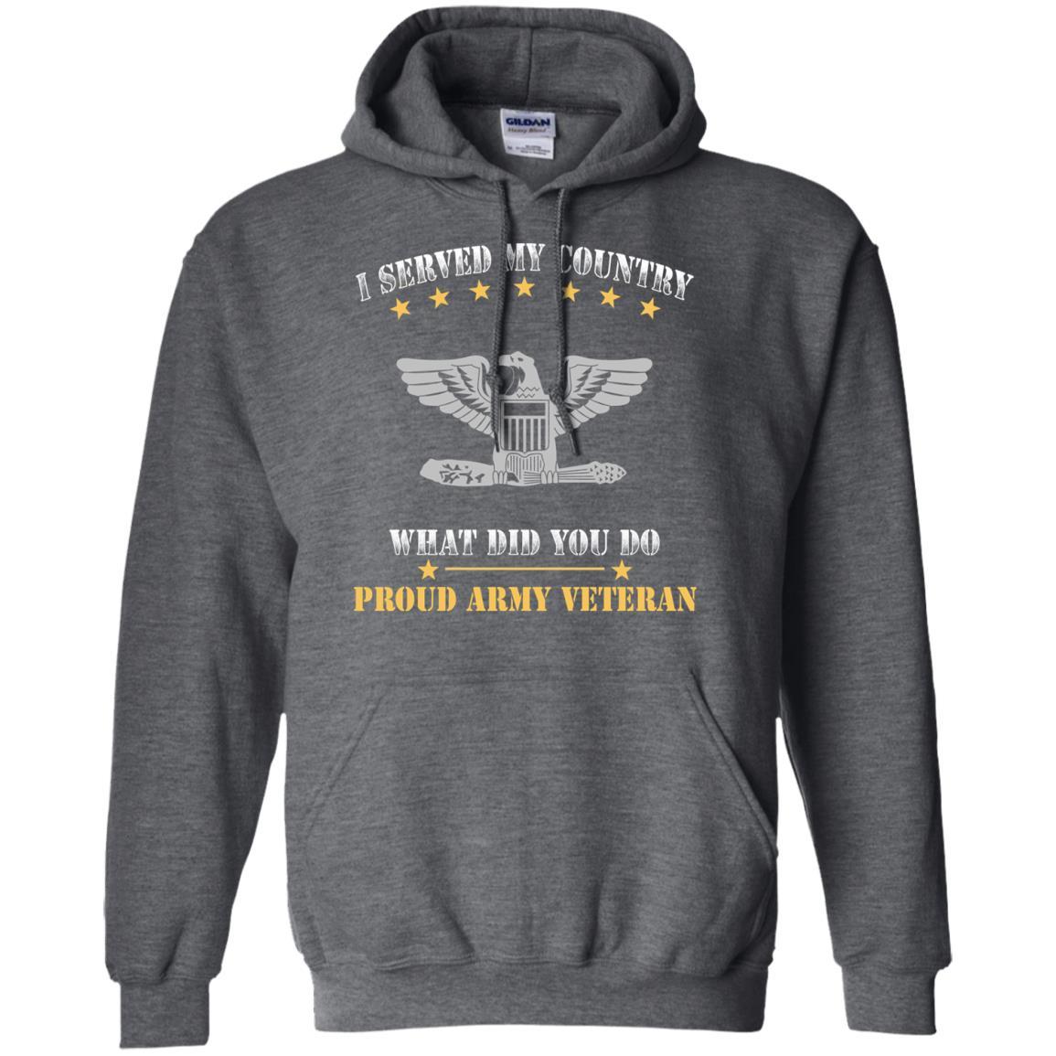 US Army O-6 Colonel O6 COL Field Officer Ranks Men Front T Shirt - Proud US Army Veteran-TShirt-Army-Veterans Nation