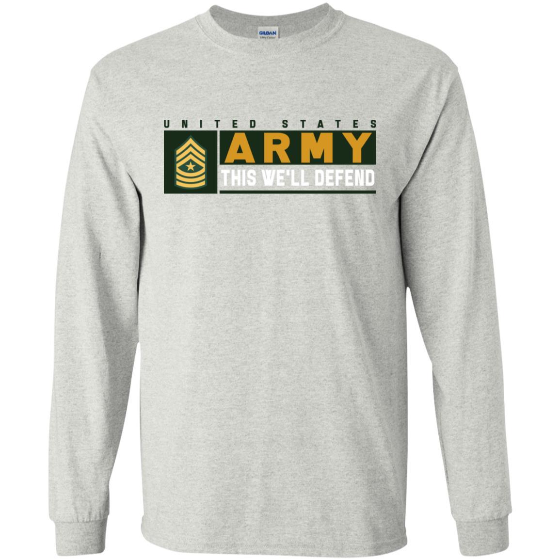 US Army E-9 SGM This We Will Defend Long Sleeve - Pullover Hoodie-TShirt-Army-Veterans Nation