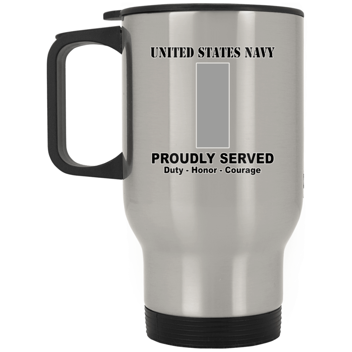 US Navy O-2 Lieutenant Junior Grade O2 LTJG Junior Officer Ranks T shirt White Coffee Mug - Stainless Travel Mug-Mug-Navy-Officer-Veterans Nation