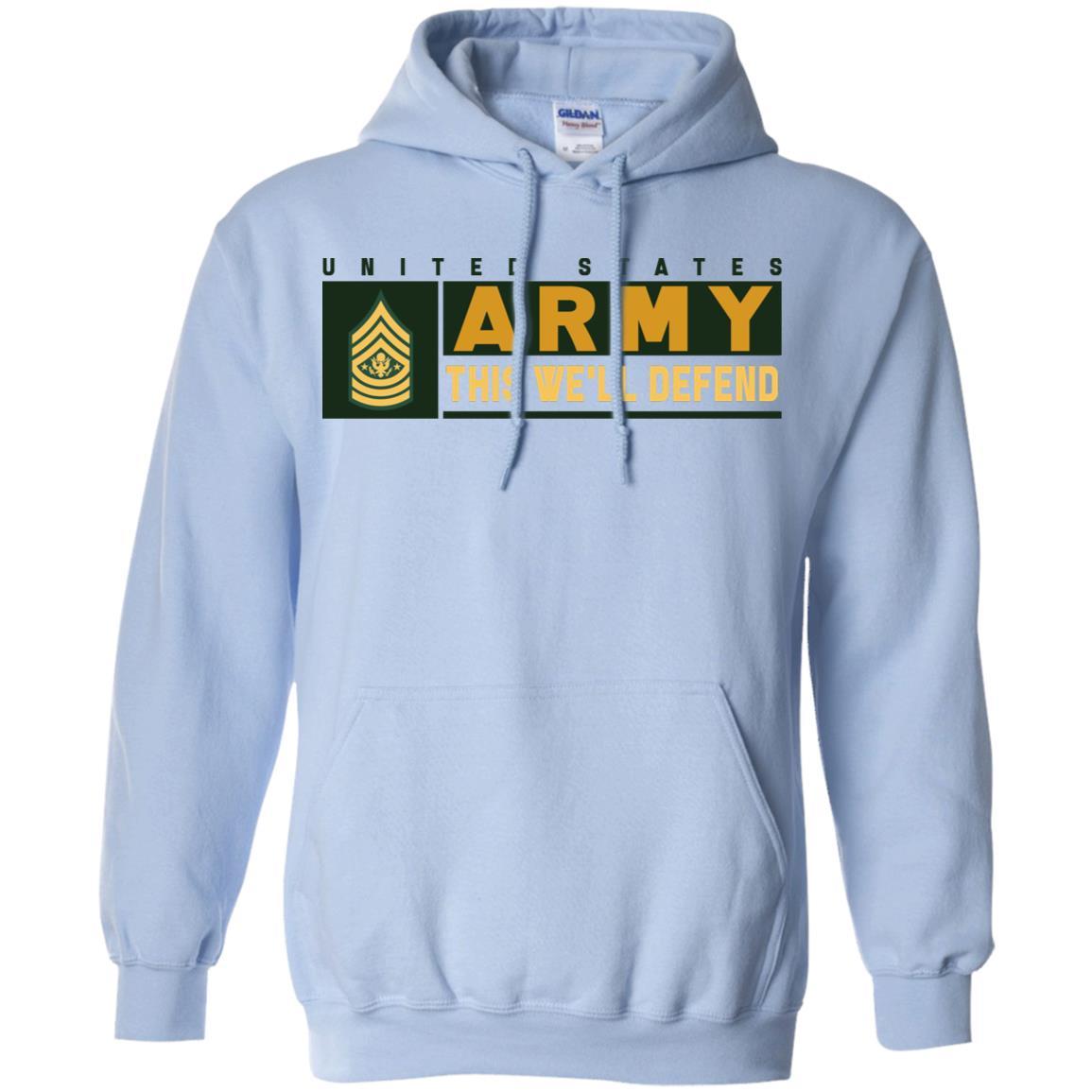 US Army E-9 SMA This We Will Defend T-Shirt On Front For Men-TShirt-Army-Veterans Nation